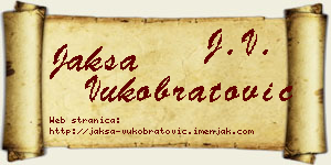 Jakša Vukobratović vizit kartica